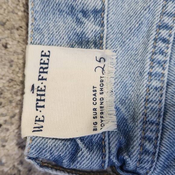 New We The Free Big Sur Coast boyfriend short Button Up Fly Women's size 25 - Picture 11 of 14